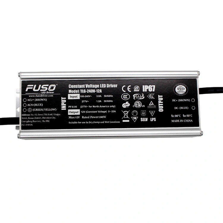 Fuente de alimentación LED de voltaje constante alto Pf 12v 240w