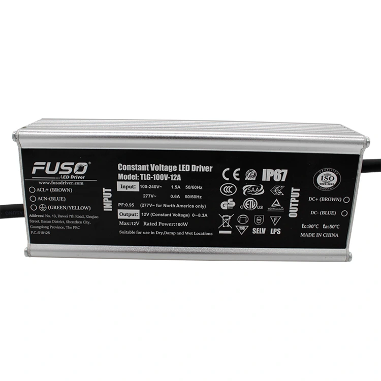 Controlador LED de voltaje constante alto PF 24v 100w