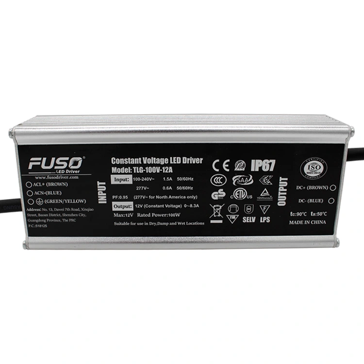 Fuente de alimentación LED de voltaje constante alto Pf 24v 100w