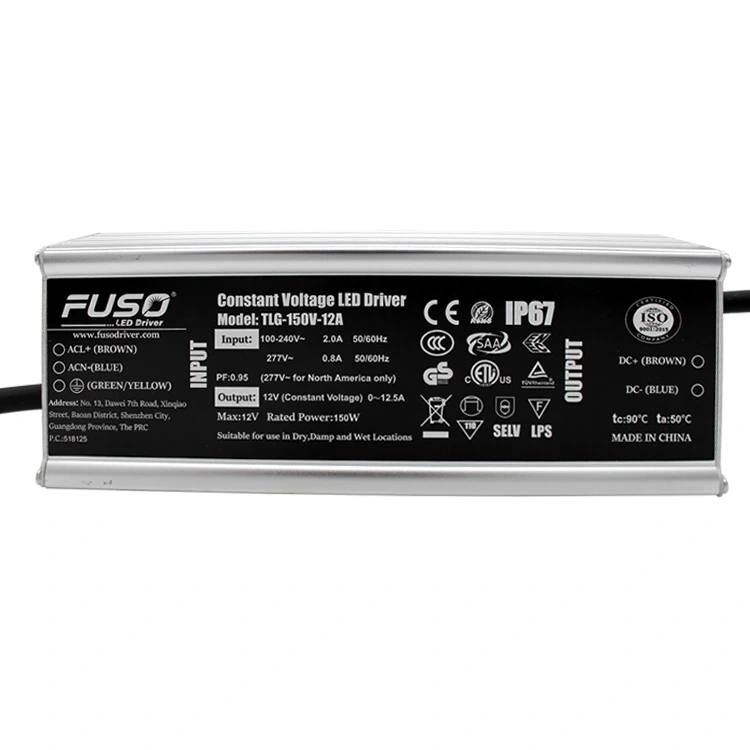 Fuente de alimentación LED de voltaje constante alto Pf 24v 150w