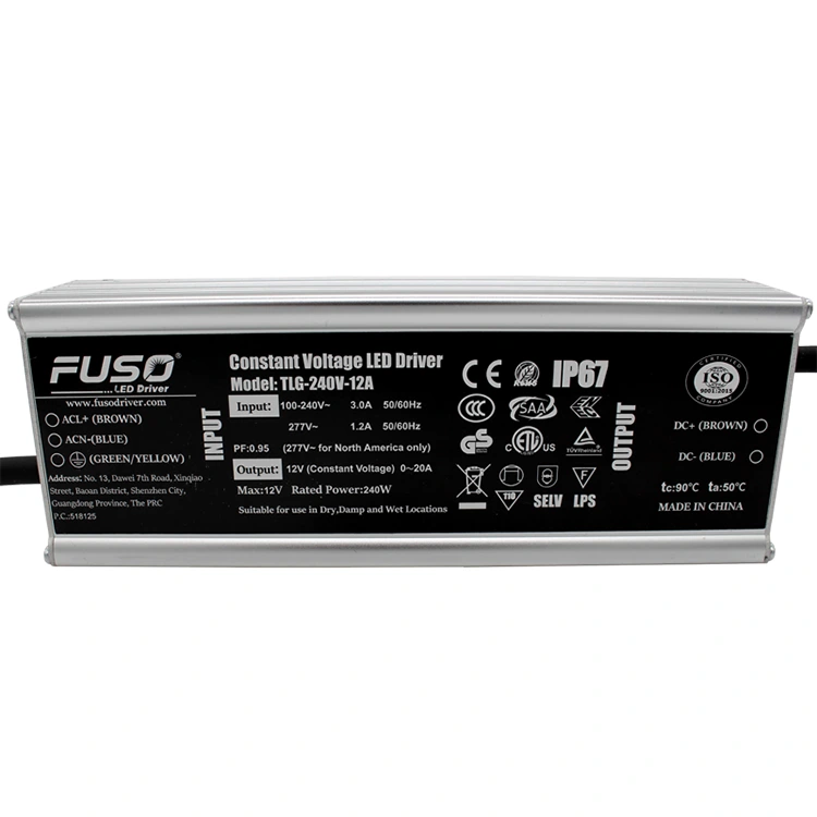 Controlador LED de voltaje constante alto PF 24v 240w