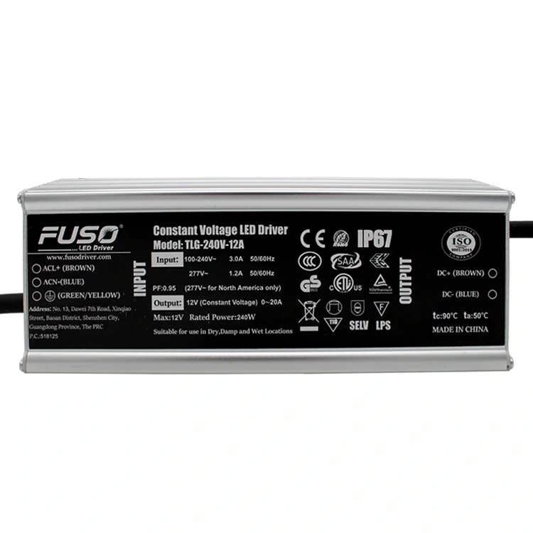 Fuente de alimentación LED de voltaje constante alto Pf 24v 240w