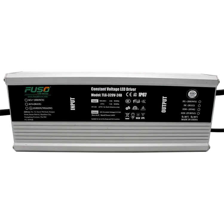 Controlador LED de voltaje constante alto PF 24V 320w